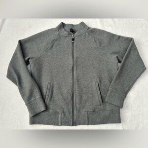 GAIAM Mercer Bomber Gray Ribbed Stretch Active Jacket Women’s Size XL